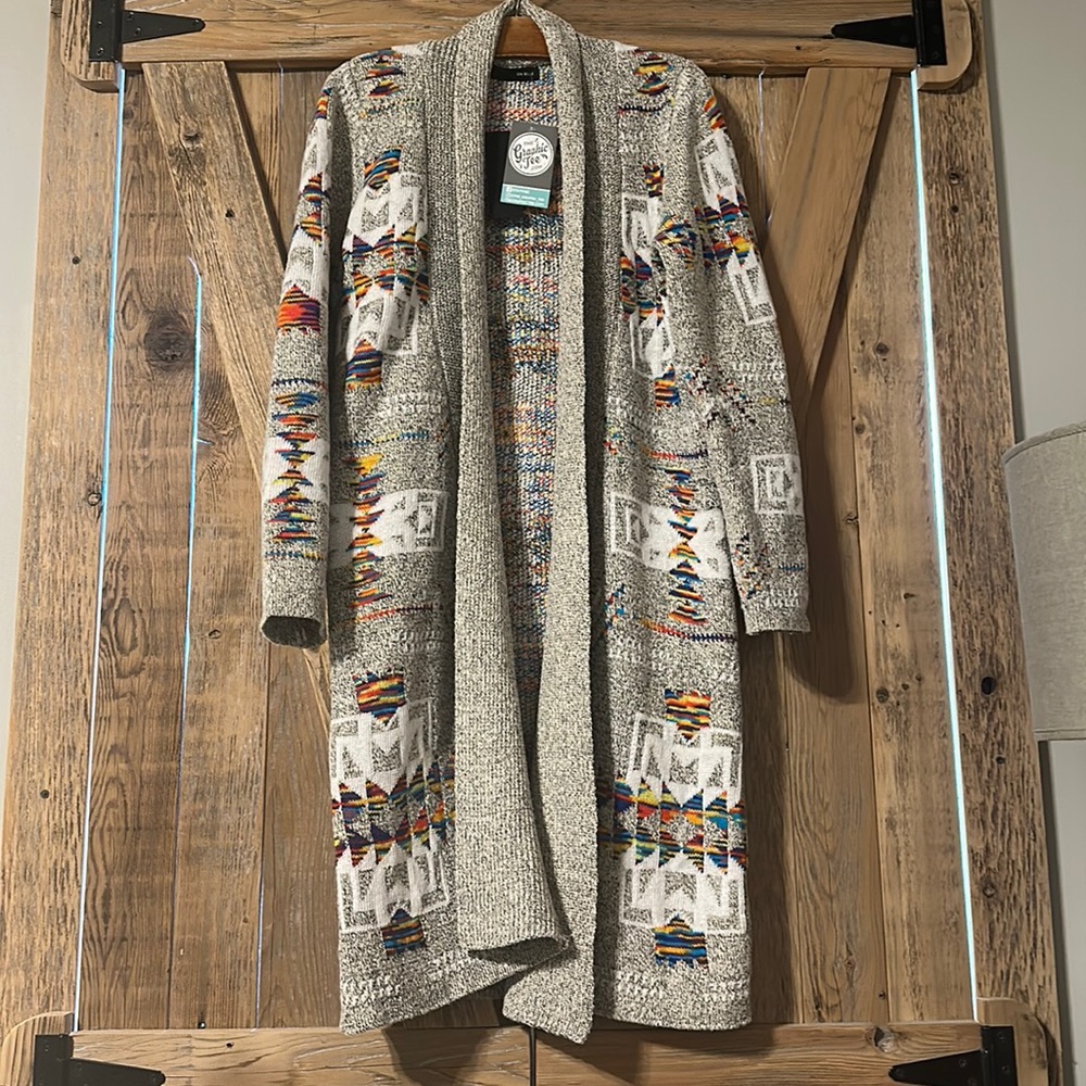 On Blue open front cardigan